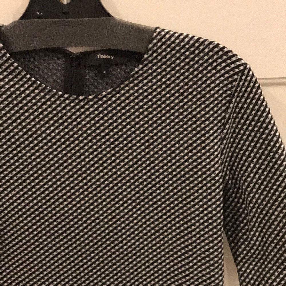 Theory plaid gingham scuba dress - size 4